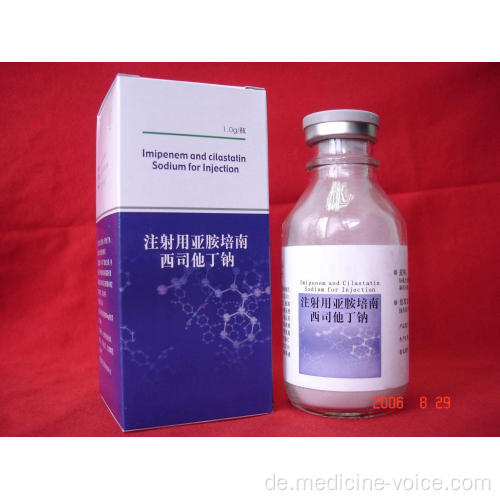 Imipenem und Cilastatin-Natrium Zur Injektion von 500 mg + / 500 mg